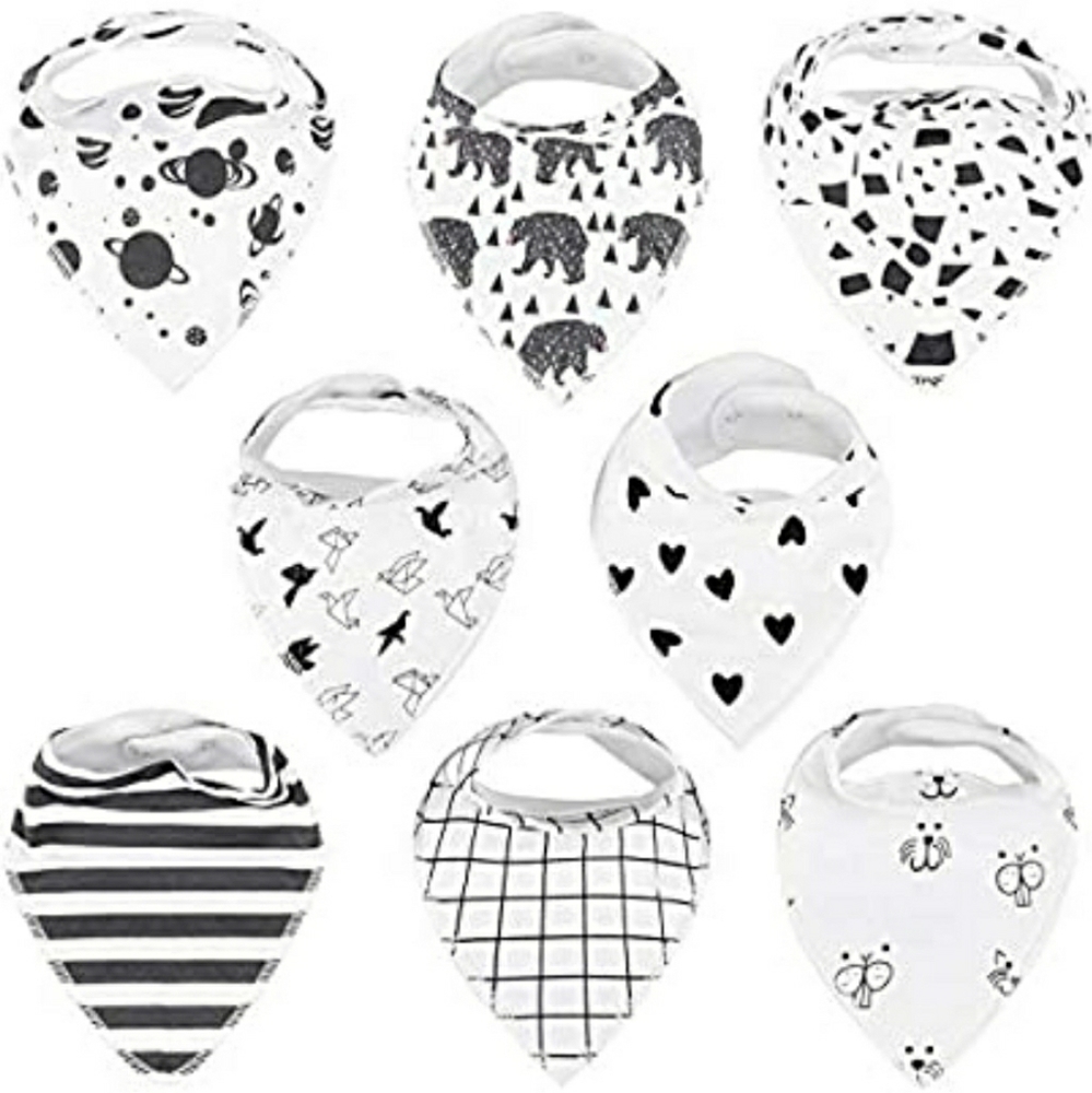 Tasera 100% ORGANIC bandana baby bibs NEW 8pk
